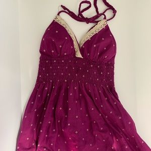 Heart Soul Halter Embroidered Dress